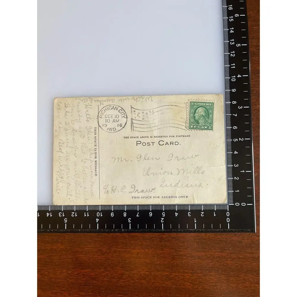 Antique 1916 Ephemera Litho Postcard Souvenir Entrance Eastman Springs Resort